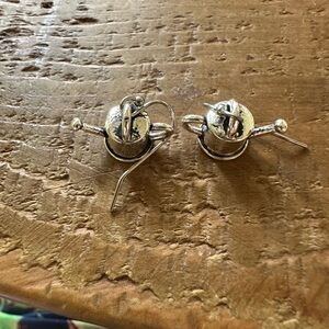 Silver Watering Can Earrings